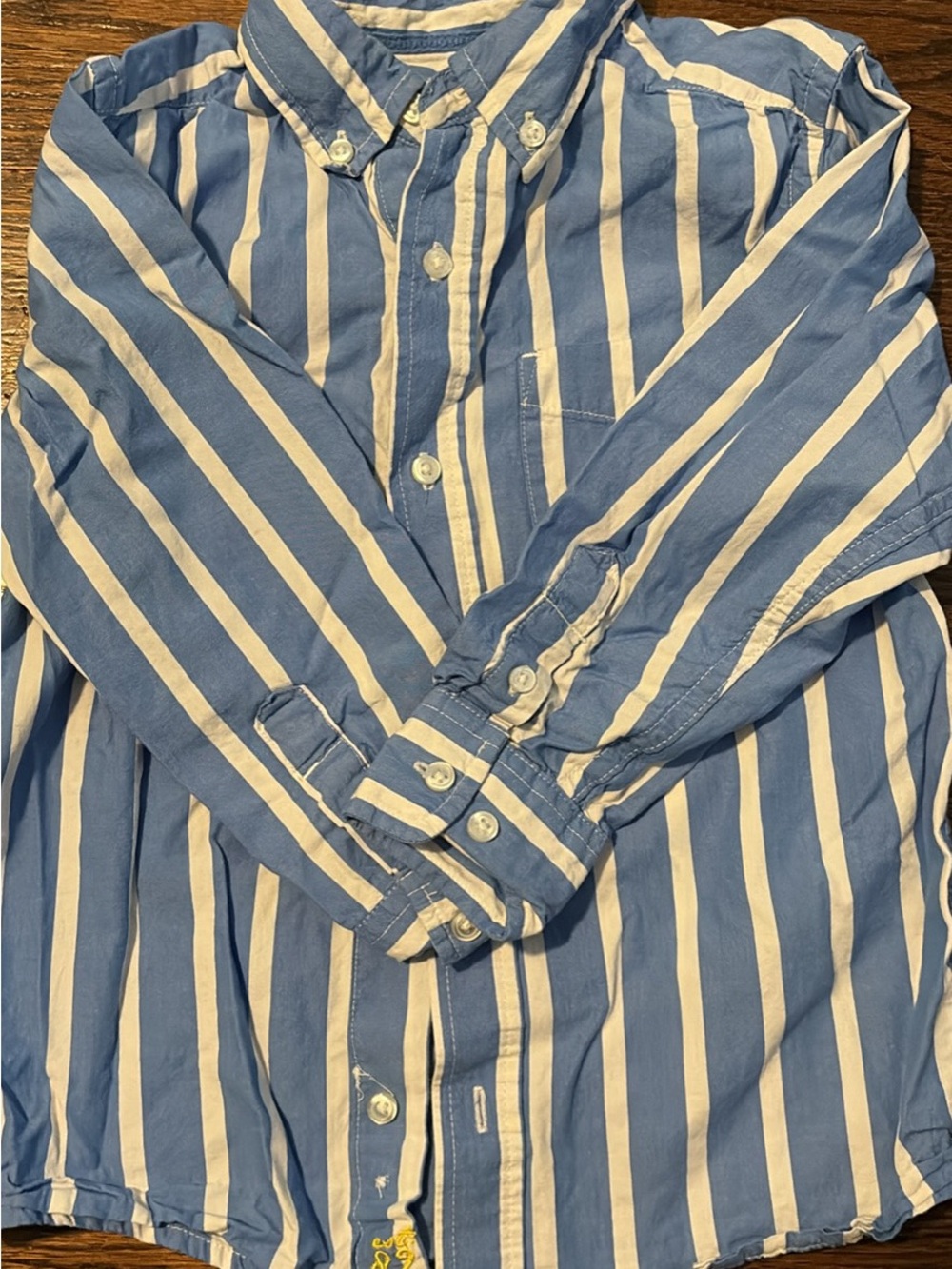 Classic Blue & White Stripe Button-Down Shirt - Boys (4T)